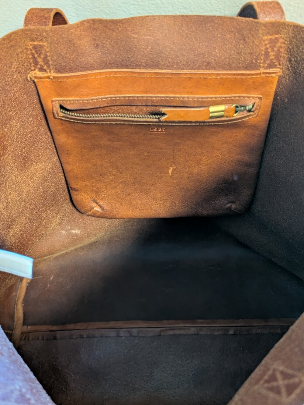 J.Crew Leather Large Carryall Tote Bag - Picture 13 of 16